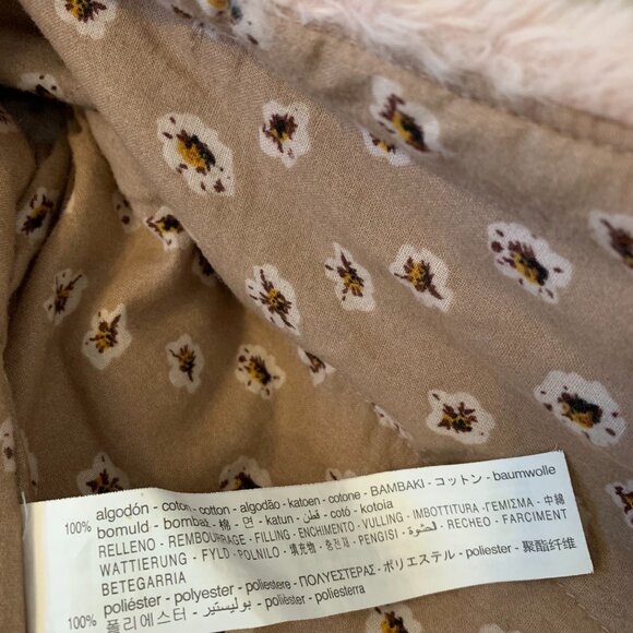 Zara Baby Girl Pink Faux Fur Vest With Cherry Accent 2-3 years - Picture 3 of 3